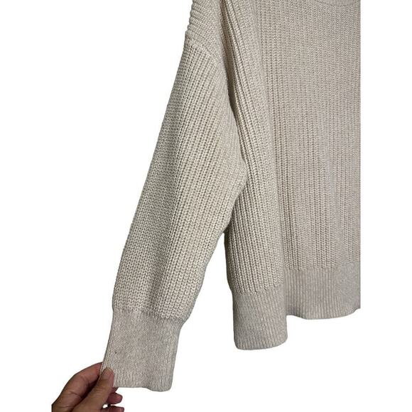 Universal Thread Women's Long Sleeve Knitted Soft Pullover Sweater Size 1X Cream - Picture 4 of 8